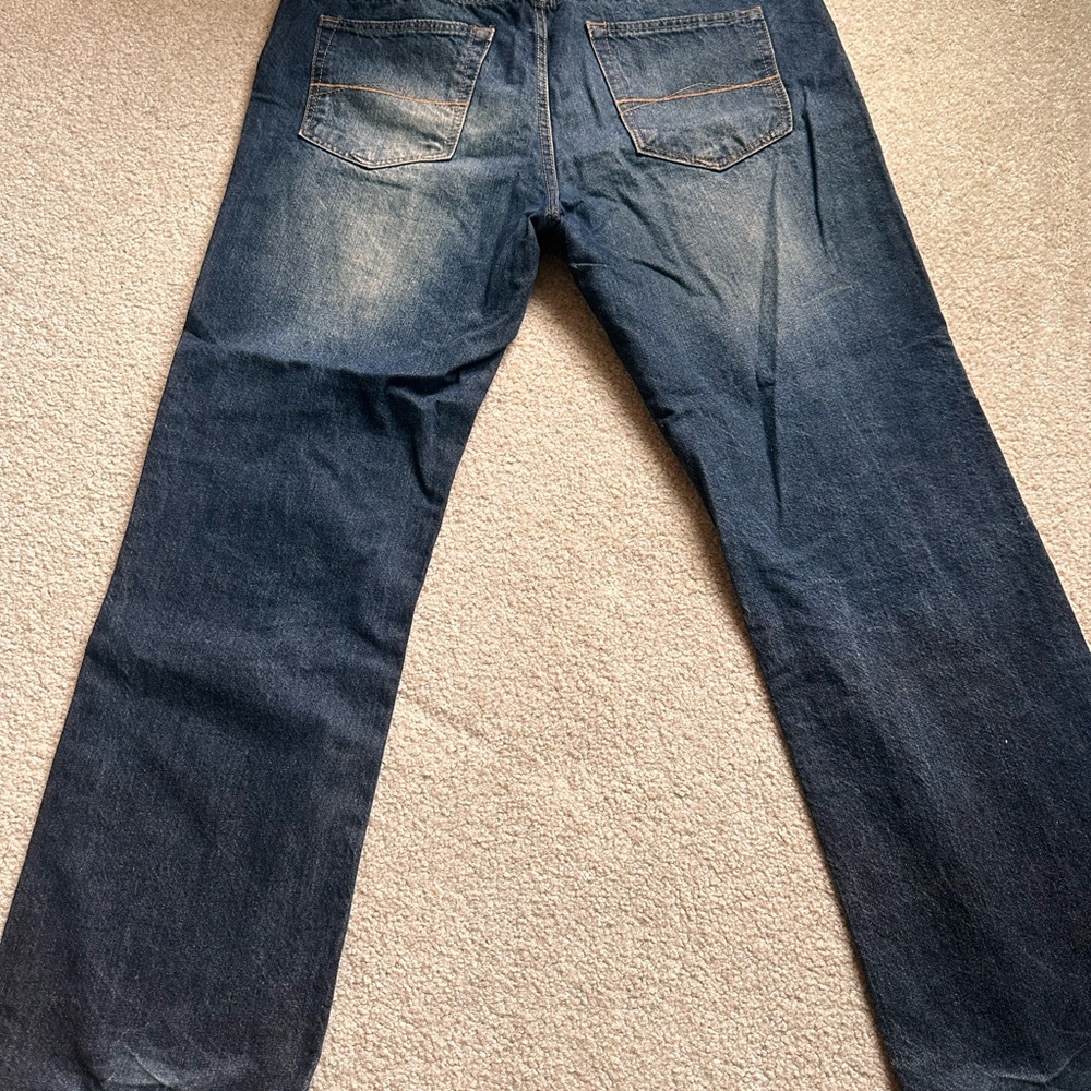 Aéropostale Bootcut Denim Jeans 34x32 Men’s Blue Distressed Vintage Fit - Picture 8 of 9